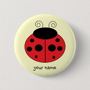 Personalized Ladybug Button