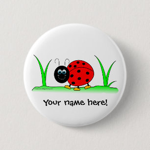 Personalized Ladybug Button