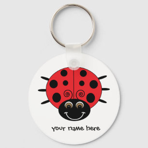 Personalized Ladybug Keychain