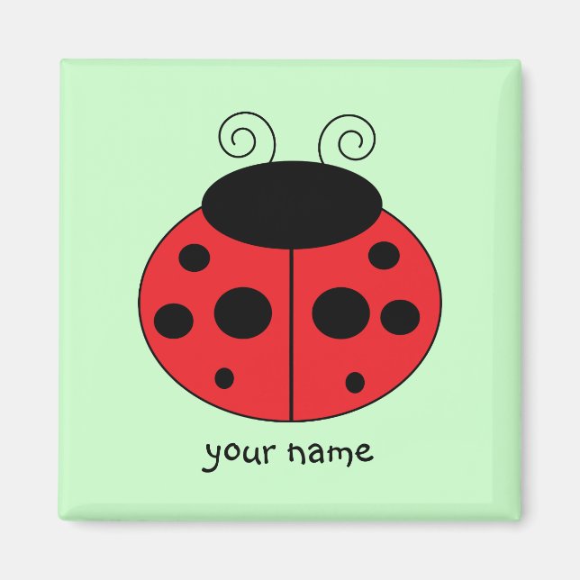 Personalized Ladybug Magnet (Front)