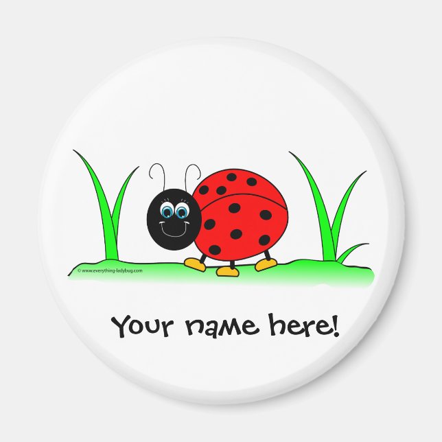 Personalized Ladybug Magnet (Front)