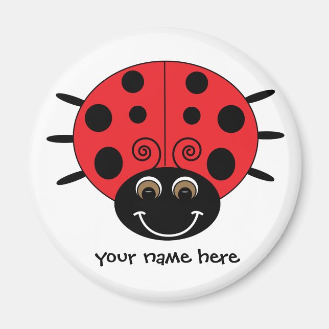 Personalized Ladybug Magnet (Front)