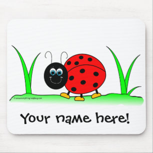 Personalized Ladybug Mousepad