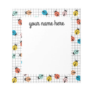 Personalized Ladybug Notepad