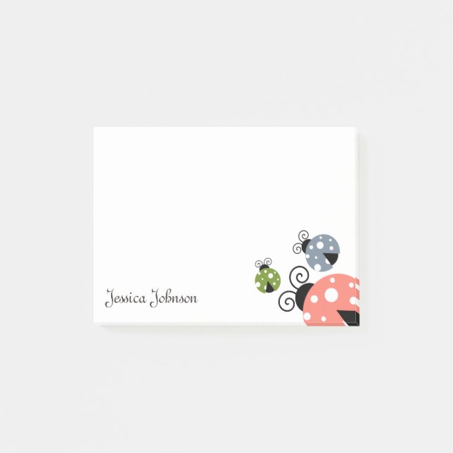 Personalized Ladybug notepad (Front)