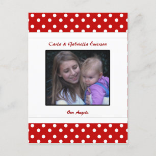 Personalized Ladybug & Polka Dot  Postcard