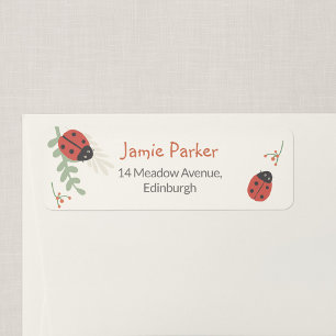 Personalized Ladybug Return Address Labels
