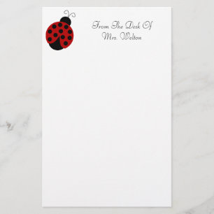 Personalized Ladybug Stationery
