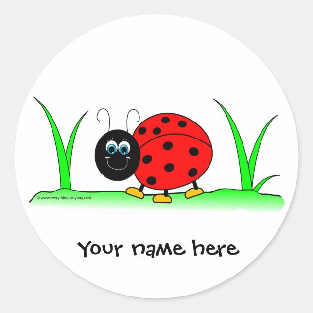 Personalized Ladybug Sticker (Front)