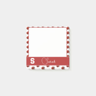 Personalized Ladybug Themed Post-it Notes