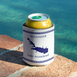 Personalized Lake Arrowhead Can Cooler