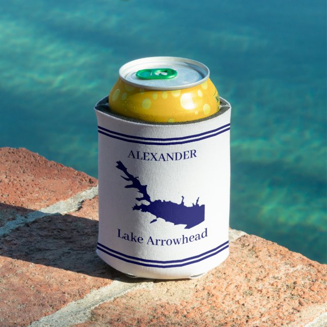 Personalized Lake Arrowhead   Can Cooler (In Situ Pool)