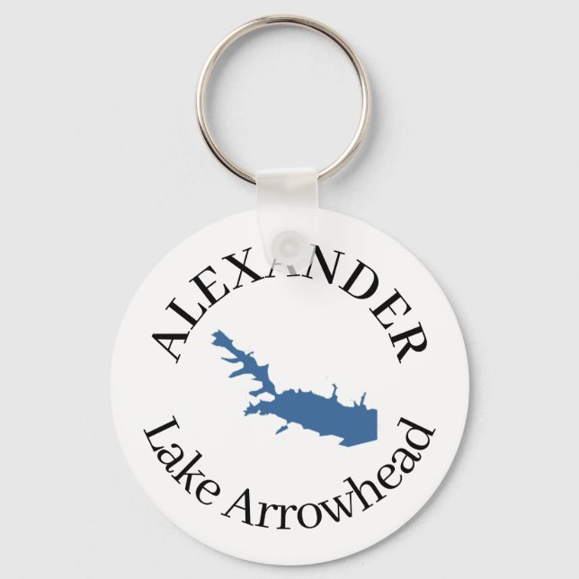 Personalized Lake Arrowhead  Keychain (Front)