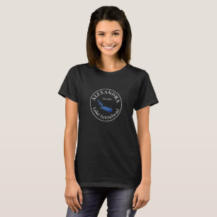 Personalized Lake Arrowhead map date established  T-Shirt