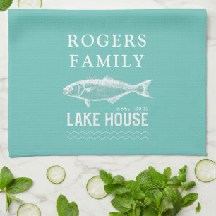 Personalized Lake House Kitchen Towel