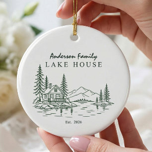 Personalized Lake House Ornament