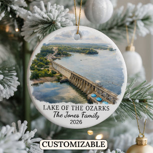 Personalized Lake of the Ozarks, Custom Missouri Ceramic Ornament