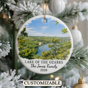 Personalized Lake of the Ozarks, Custom Missouri Ceramic Ornament