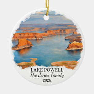 Personalized Lake Powell Ornament, Custom Utah Ceramic Ornament