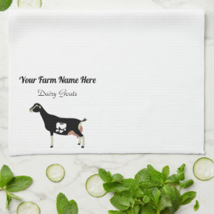 Personalized LaMancha Dairy Goat Kitchen Towel