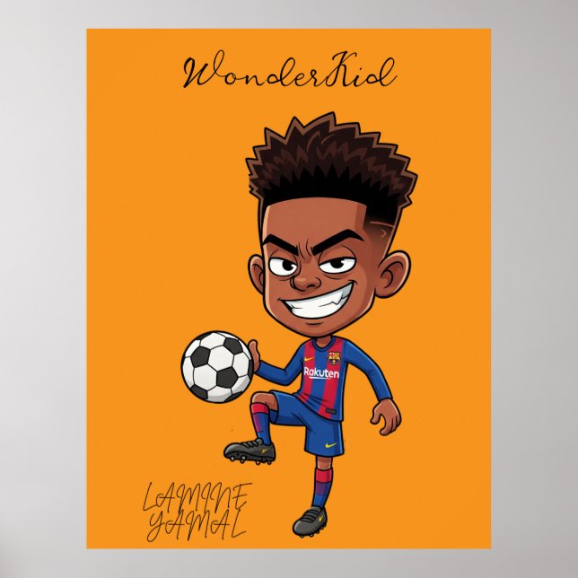 Personalized Lamine Yamal Football Star Poster (Front)