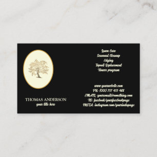 Personalized Landscape and Lawn Care Tree Design  Business Card