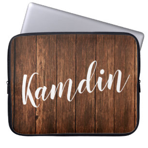 Personalized Laptop Case Barn Wood Country Rustic