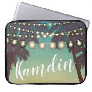 Personalized Laptop Case Beach Sunset Palm Trees S