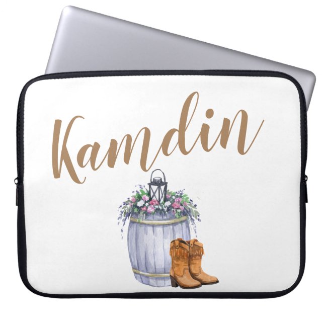 Personalized Laptop Case Summer Country Wedding Ru (Front)