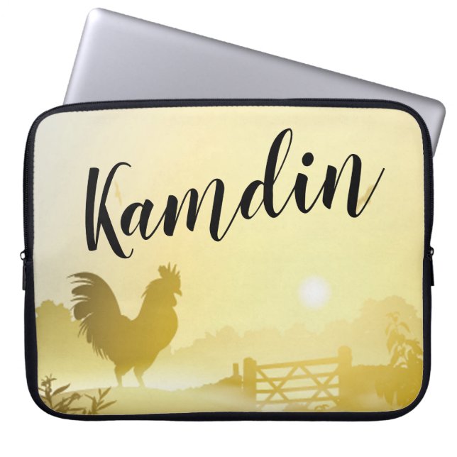 Personalized Laptop Case Sunny Morning Farm Countr (Front)