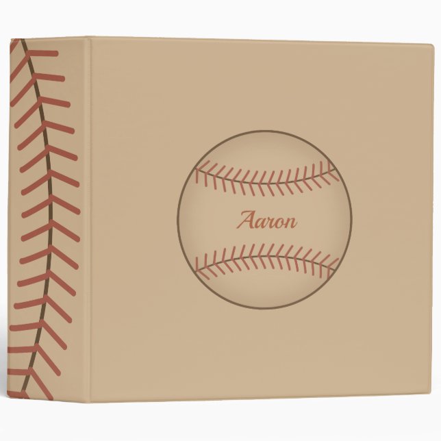 Personalized Large Baseball Binder Gift (Front/Spine)