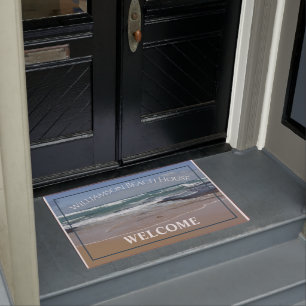 Personalized Large Beach House Ocean Door Mat