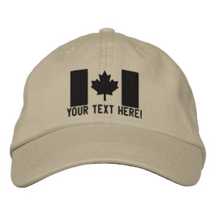 Personalized Large Canadian Flag Embroidery Embroidered Hat