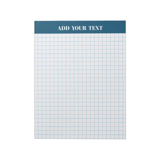 Personalized Large Graph Paper Notepad (Rotated)