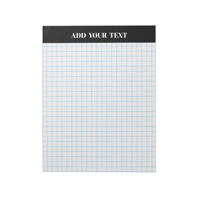Personalized Large Graph Paper Notepad (Rotated)