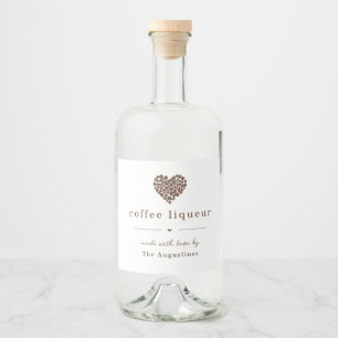 Personalized Large Homemade Coffee Liqueur Label