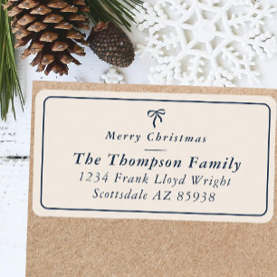 Personalized Large Merry Christmas Return Address Label