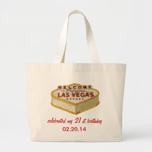 Personalized Las Vegas 21st Birthday Tote Bag
