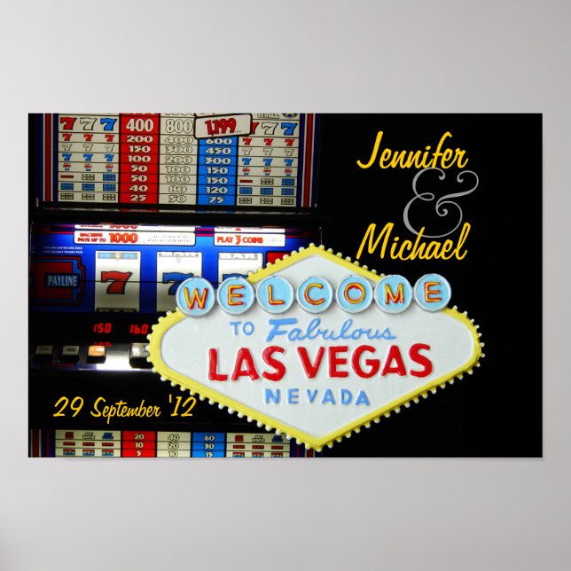 Personalized Las Vegas Party is Here Poster (Front)