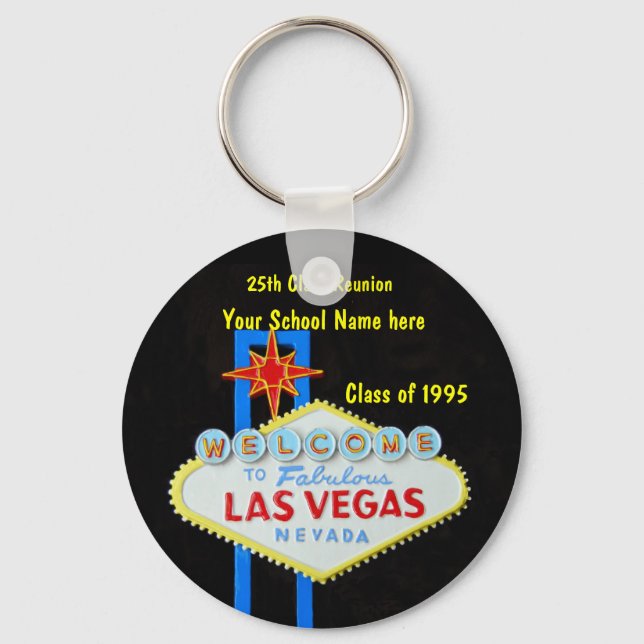 Personalized Las Vegas Sign Party Favour Keychain (Front)