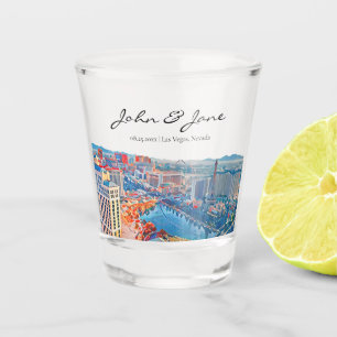 Personalized Las Vegas Skyline Shot Glass