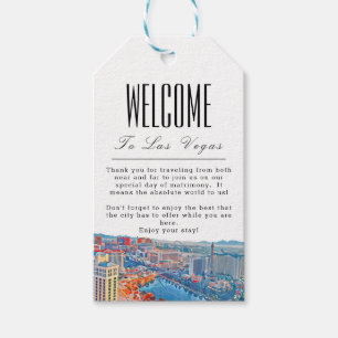 Personalized Las Vegas Skyline Welcome Gift Tag