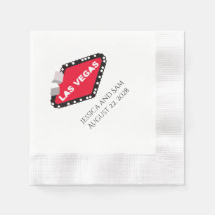 Personalized Las Vegas Wedding Napkins
