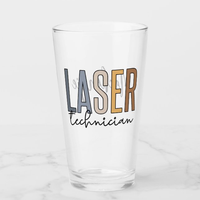 Personalized Laser Technician | Laser Tech Glass (Front)
