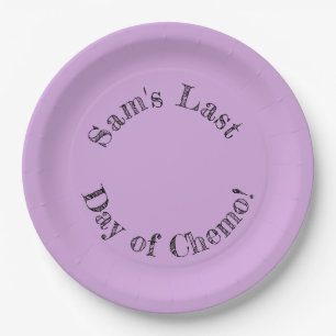 Personalized "Last Day of Chemo" Paper Plates