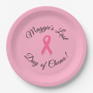 Personalized "Last Day of Chemo" Paper Plates