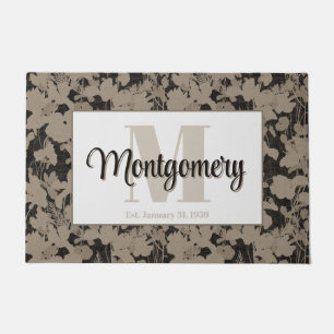 Personalized Last Name Door Mat Est Wedding Gift  
