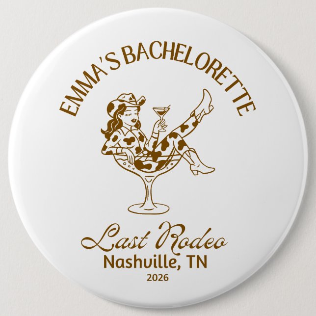 Personalized Last Rodeo Buttons (Front)
