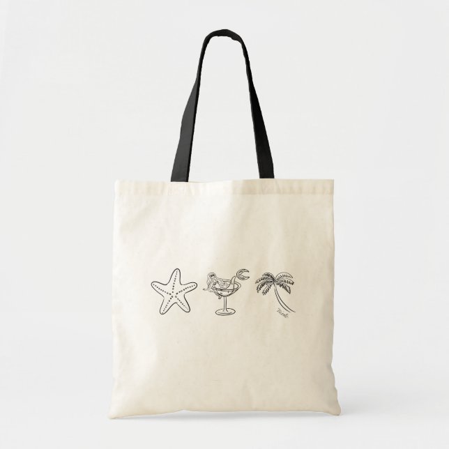 Personalized Last Splash Beach Bachelorette Tote Bag (Front)