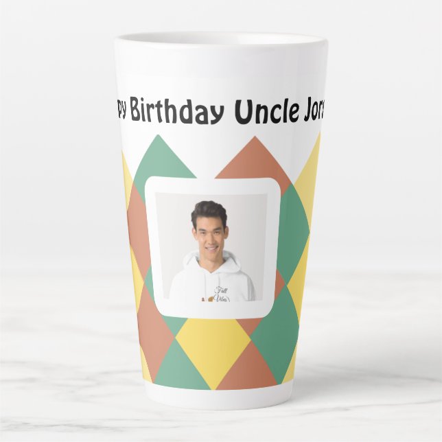Personalized Latte Mug-editable image & text Latte Mug (Front)